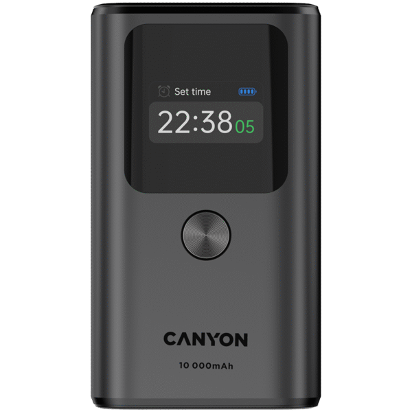 CANYON Powerbank OnPower 130 TFT 10000 mAh PD30W Grafitowy