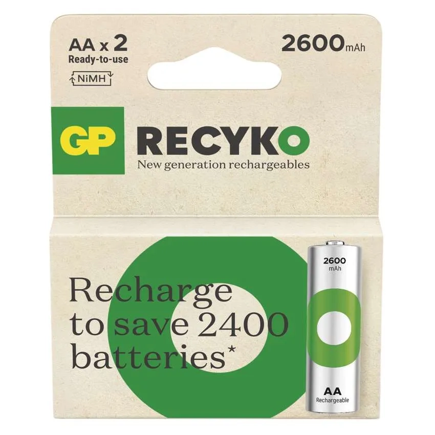 Akumulatory GP ReCyko 2600 mAh 2 szt. - obrazek 3