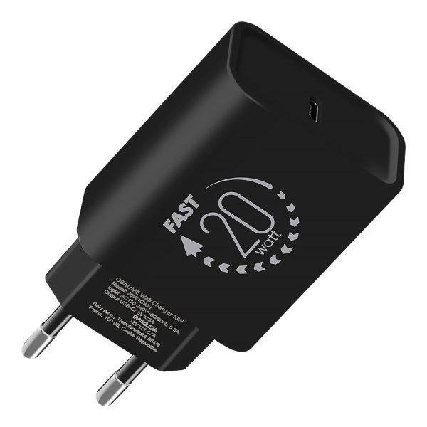 Ładowarka podróżna USB-C 20 W, czarna