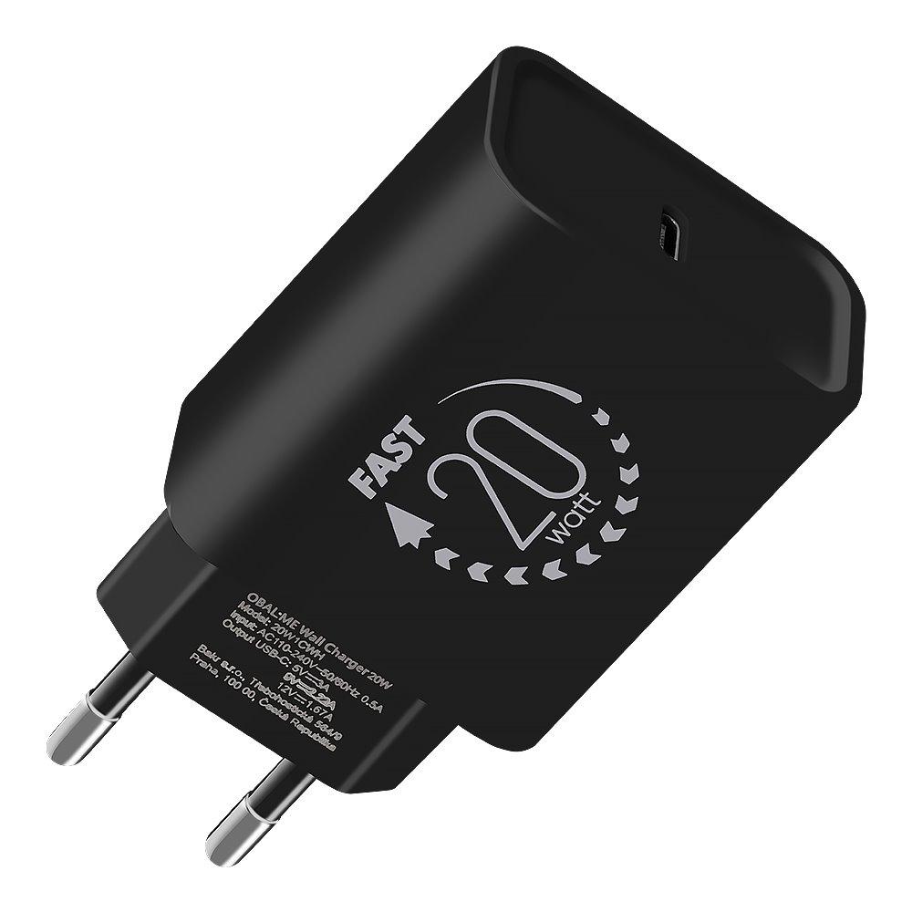 Ładowarka podróżna USB-C 20 W, czarna